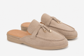 Beige suede loafers
