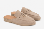 Beige suede loafers