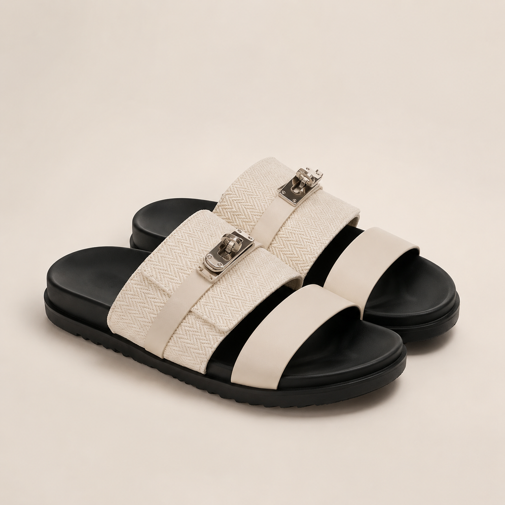 The Élise Sandals white